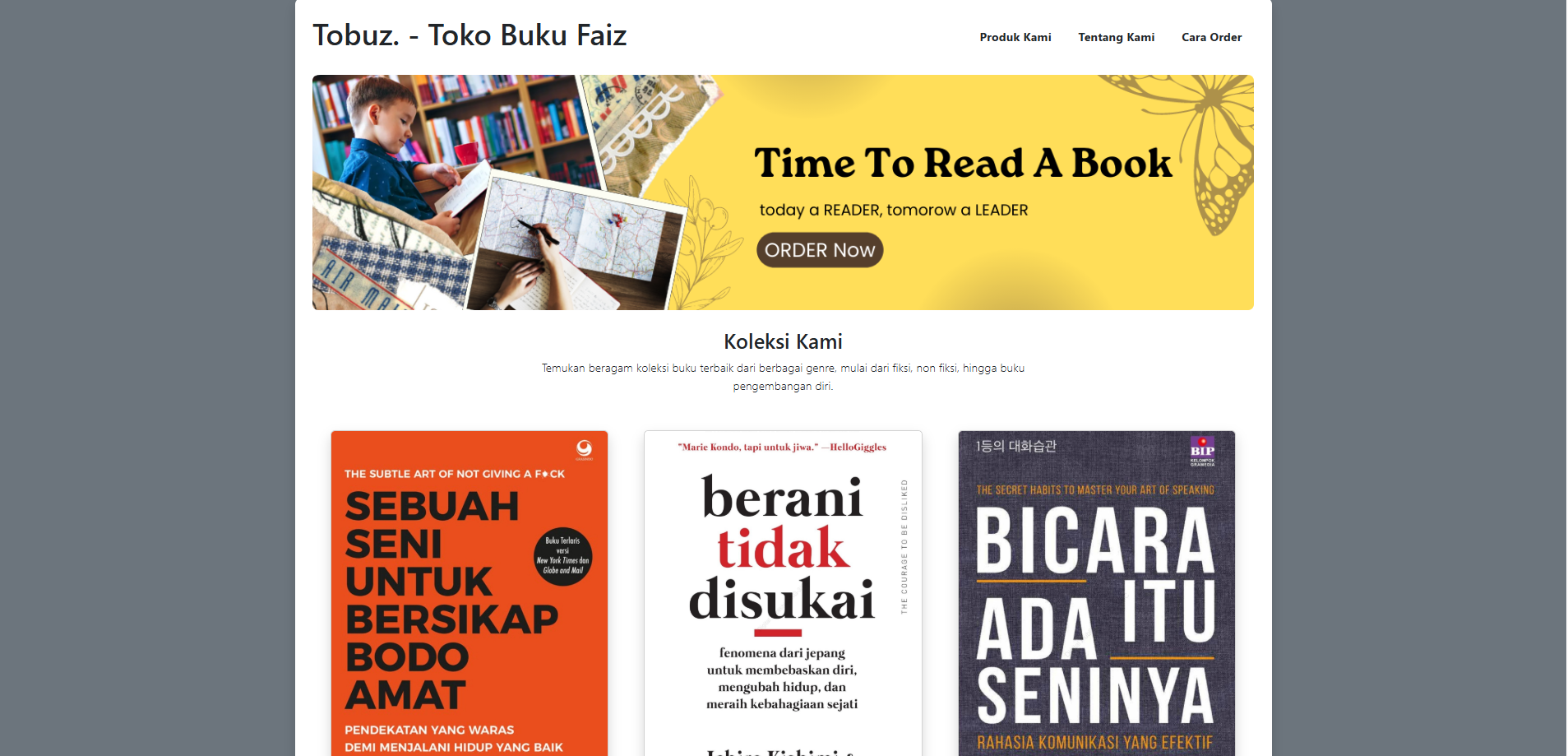 Toko Buku Sederhana